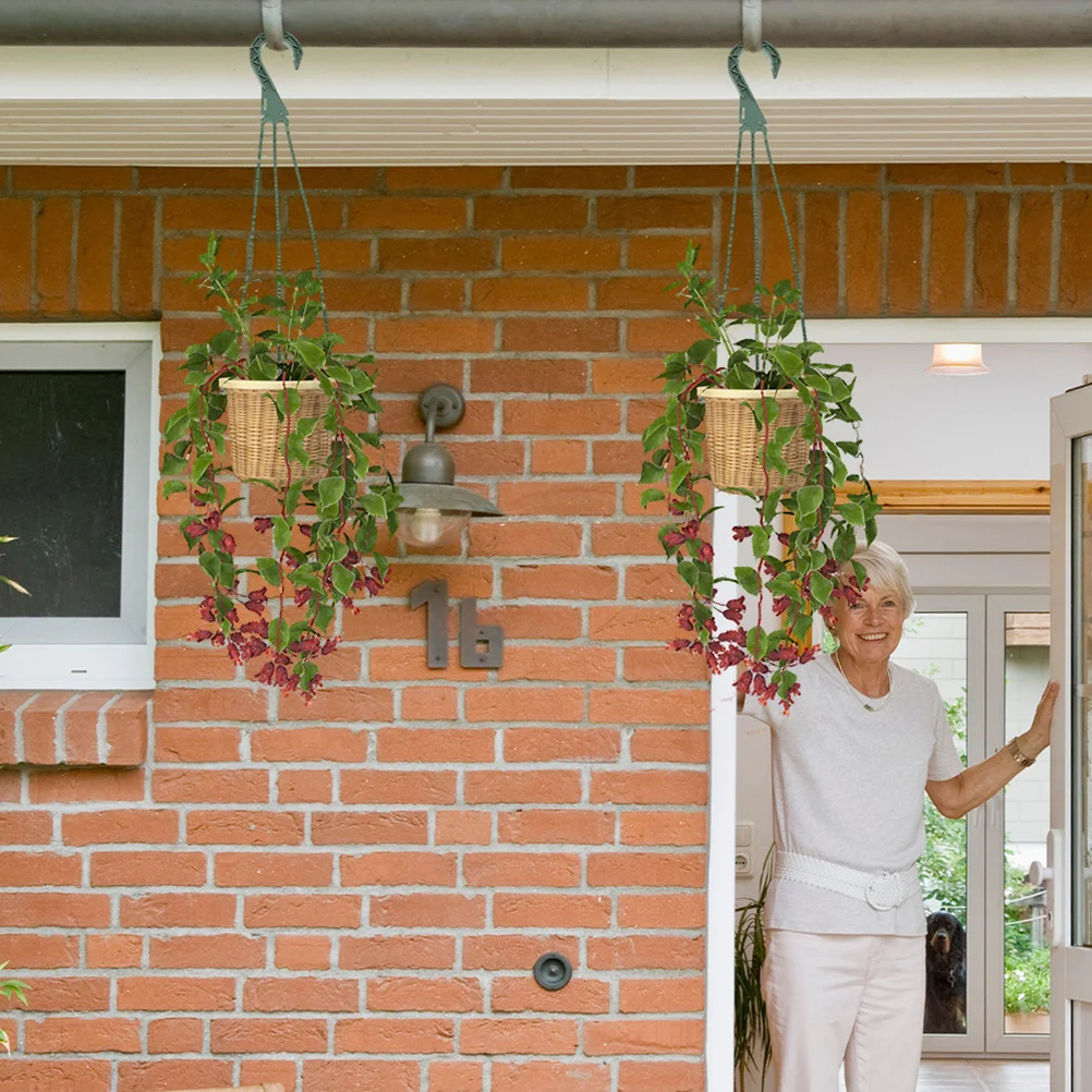 

5pcs Hanging Basket Chain Replacement Flowerpot Hook For Plants Space-Saving Garden Hooks Indoor Outdoor Metal Planter Hangers