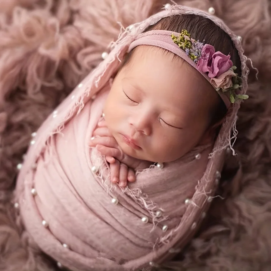 Baby Photoshoot Pearl Wrap Photo Studio Photography Prop Wrap Towel Newborn Photography Props Photo Props Accesorios Fotografia