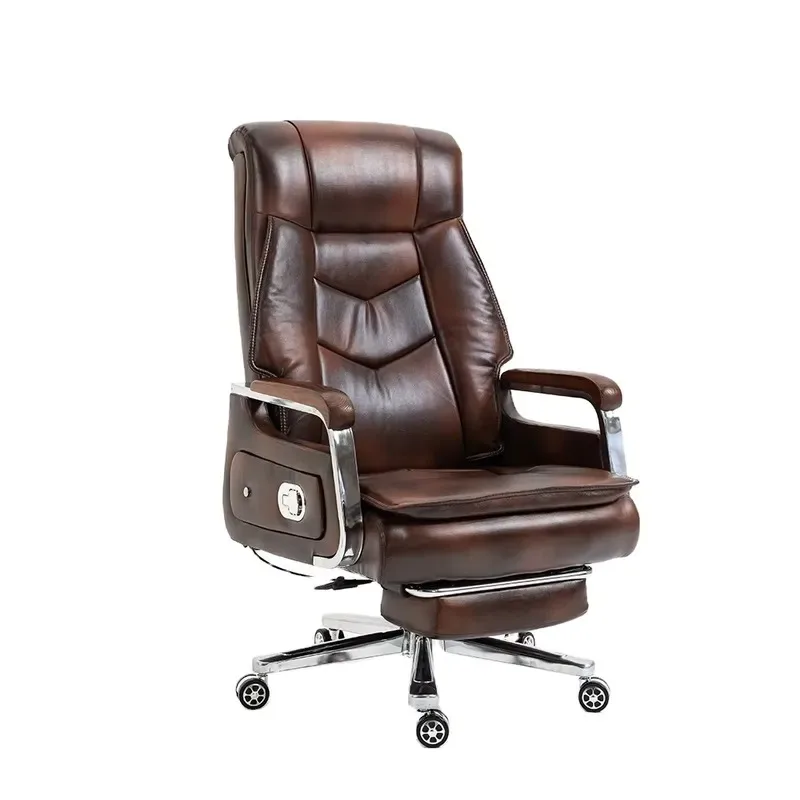 Durable Rotary Lifting Ergonomic Office Chair Luxury Leather Executive Boss Chair Wholesale