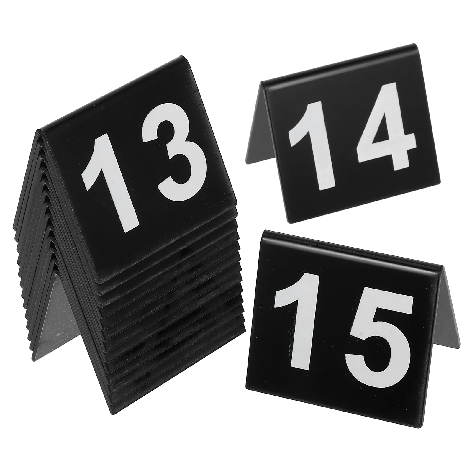 

15pcs Restaurant Table Numbers Acrylic Dual-sided Markers Thick Crime Scene Evidence House Door Compact Game Signs