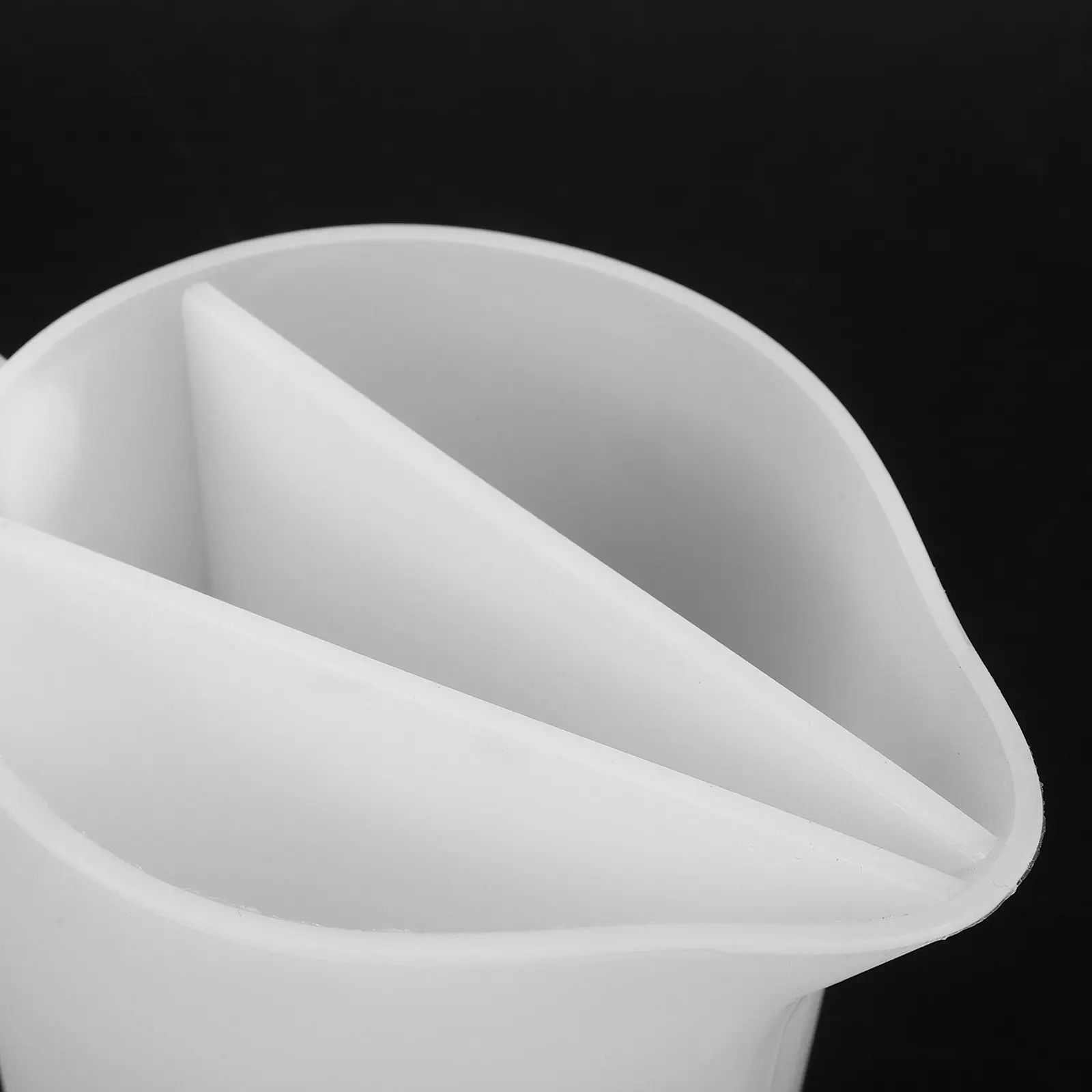 1Set Split Paint Pouring Cup 500Ml Silicone Mixing Cup 3 Cavity Ergonomic Handle Resin Pigment Oil Art Craft Fluid Split Cups