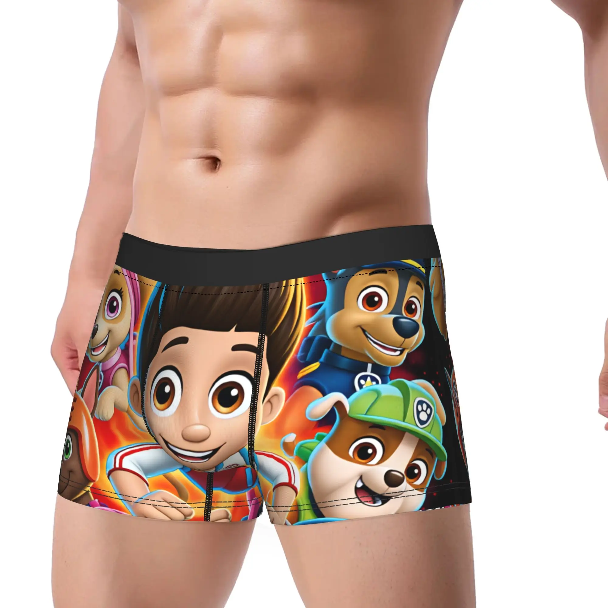 Paw Dogs Ryder Team Character Art Underwear  Custom DIY Trunk Quality Men Panties Breathable Boxer Brief Birthday Present