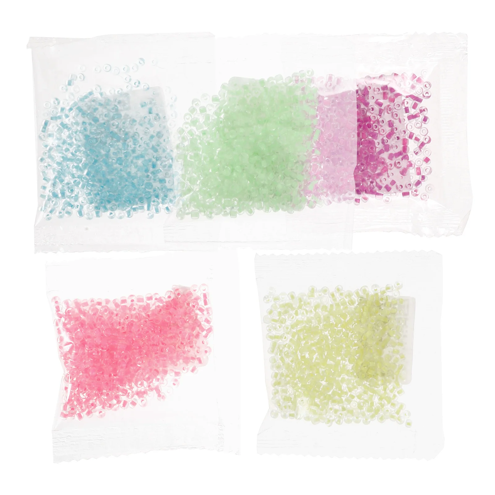 

5 Bags Luminous Glass Beads DIY Craft Beads for Bracelet Necklace Jewelry Making Accessories DIY Crafts Accessories