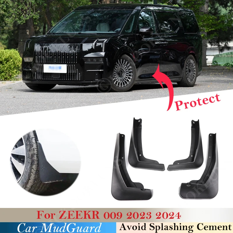 For ZEEKR 009 2023 2024 Mudguards Fender Mud Flap Guard Splash Mudguard Car Accessories Auto Styline Replace Front Rear Mudflaps