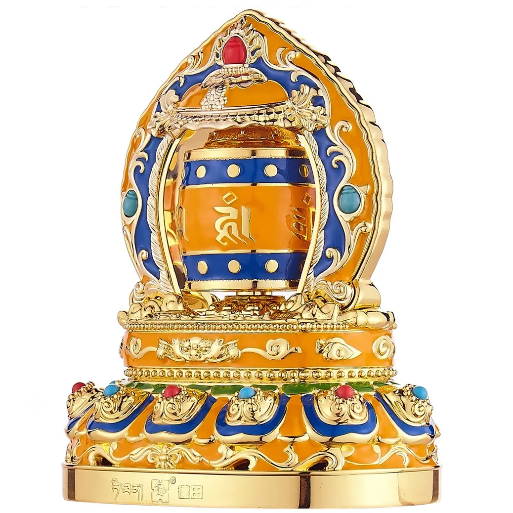 4.72 Tibetan Solar Prayer Wheel Car Decoration Living Buddha Blessing Tantra