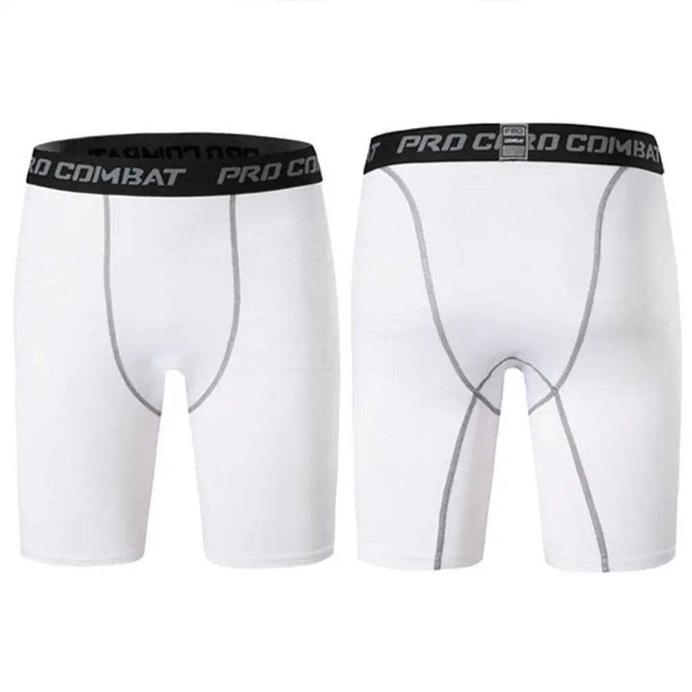 Sport Mannen Leggings Fitness Elastische Compressie Panty Sneldrogende Hardlooptraining Stretch Vijf Punten Shorts