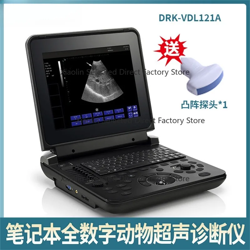 Portable laptop black-and-white ultraso und detector for pets, cats, dogs, cows, horses, and other animals