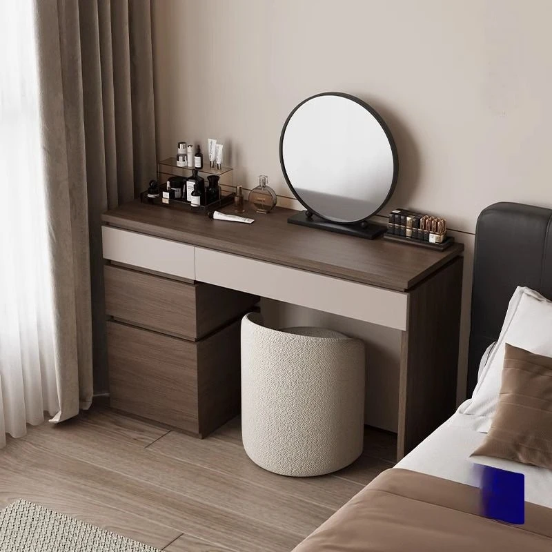 Solid wood storage integrated solid wood walnut small apartment bedroom makeup table