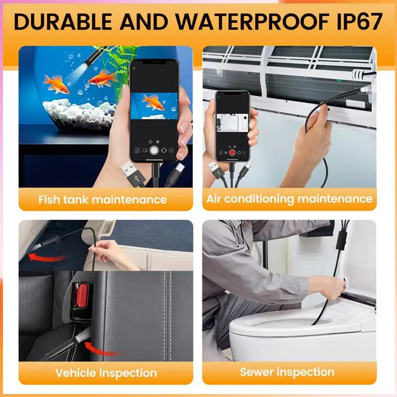 A93Z Handy Endoskop High-Definition-Endoskop High-Definition-Endoskop 4-In-1 Endoskop Wasserdichte Auto Endoskop