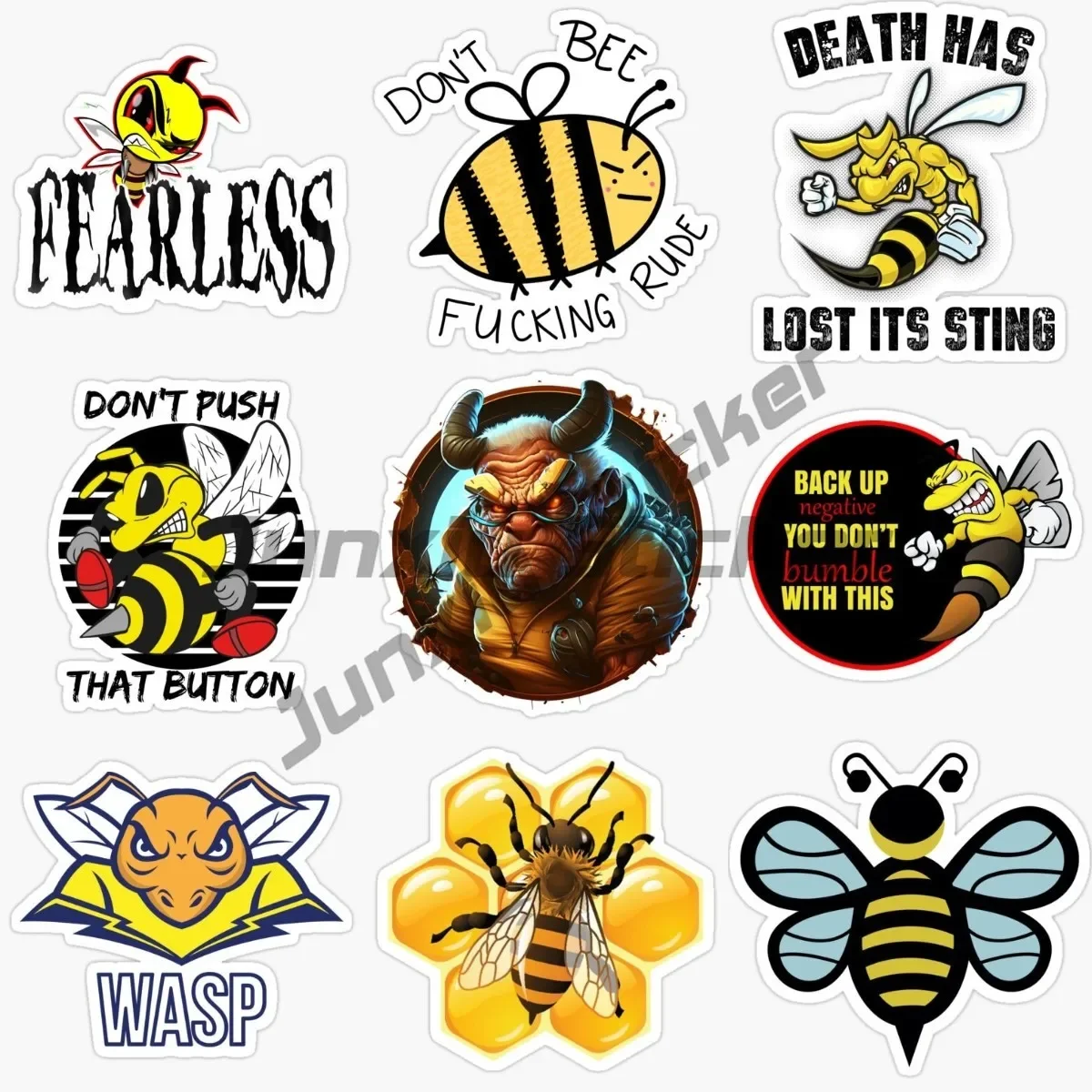 

Interesting Car Stickers Automotive Products Angry Bee Pairs Car Styling PVC Vinyl Motorcycl Accessories