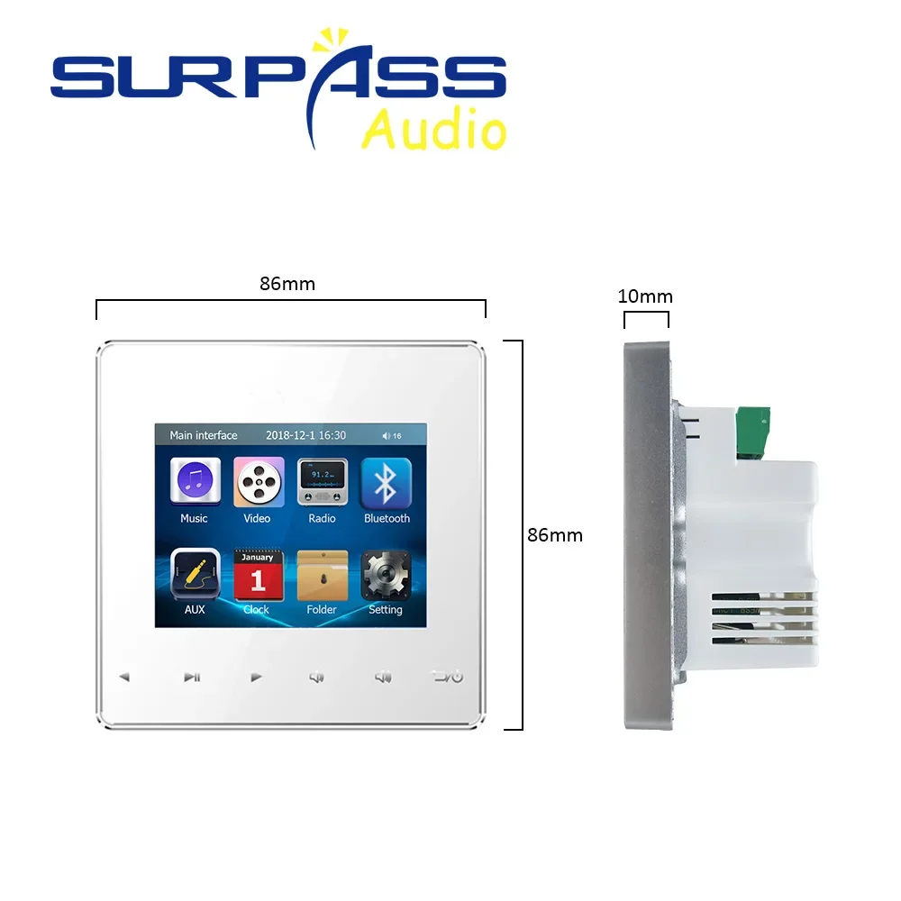 Cheap 2.8" Mini Bluetooth Smart Control Music System Amplifier Waterproof Ceiling Speaker Kit for Bathroom/Kitchen/Living Room