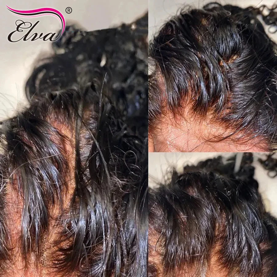 Elva Hair Real HD Lace Wig Raw Human Hair 13x4 13x6 FULL Frontal 5x5 6x6 7x7 Closure HD Melt Skin Lace Wig Straight / Body Wave