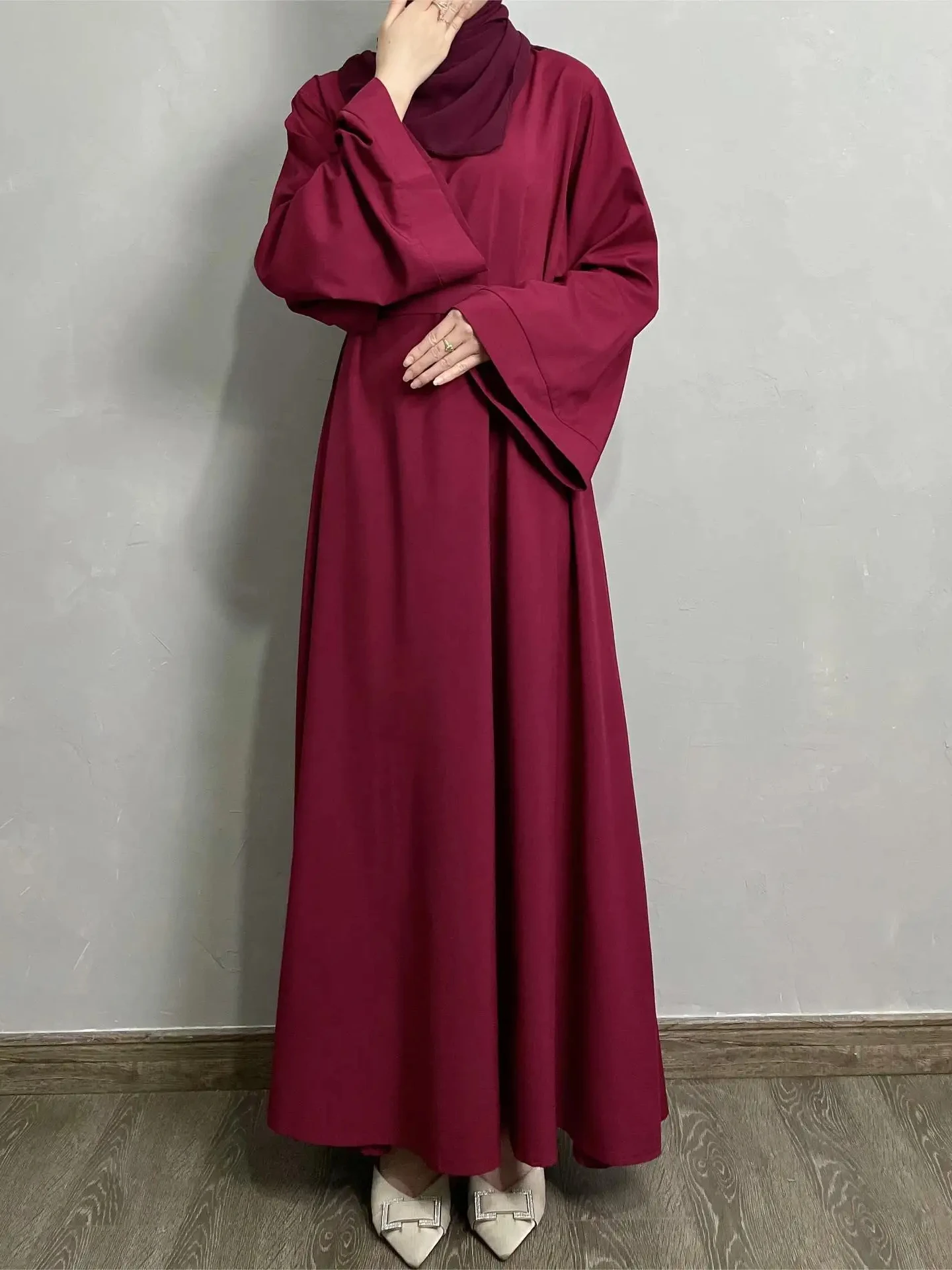 Women Eid Muslim Dress Abaya Arab Dubai Kaftan Islam Abayas Morocco Turkey Modest Vestidos Solid Color Loose Casual Long Robe