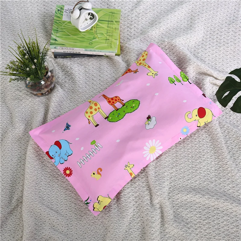 

Baby Pillow Kindergarten Cotton Cartoon Children's Cotton Pillow Napping for Infants and Young Children Helps Sleep Pink