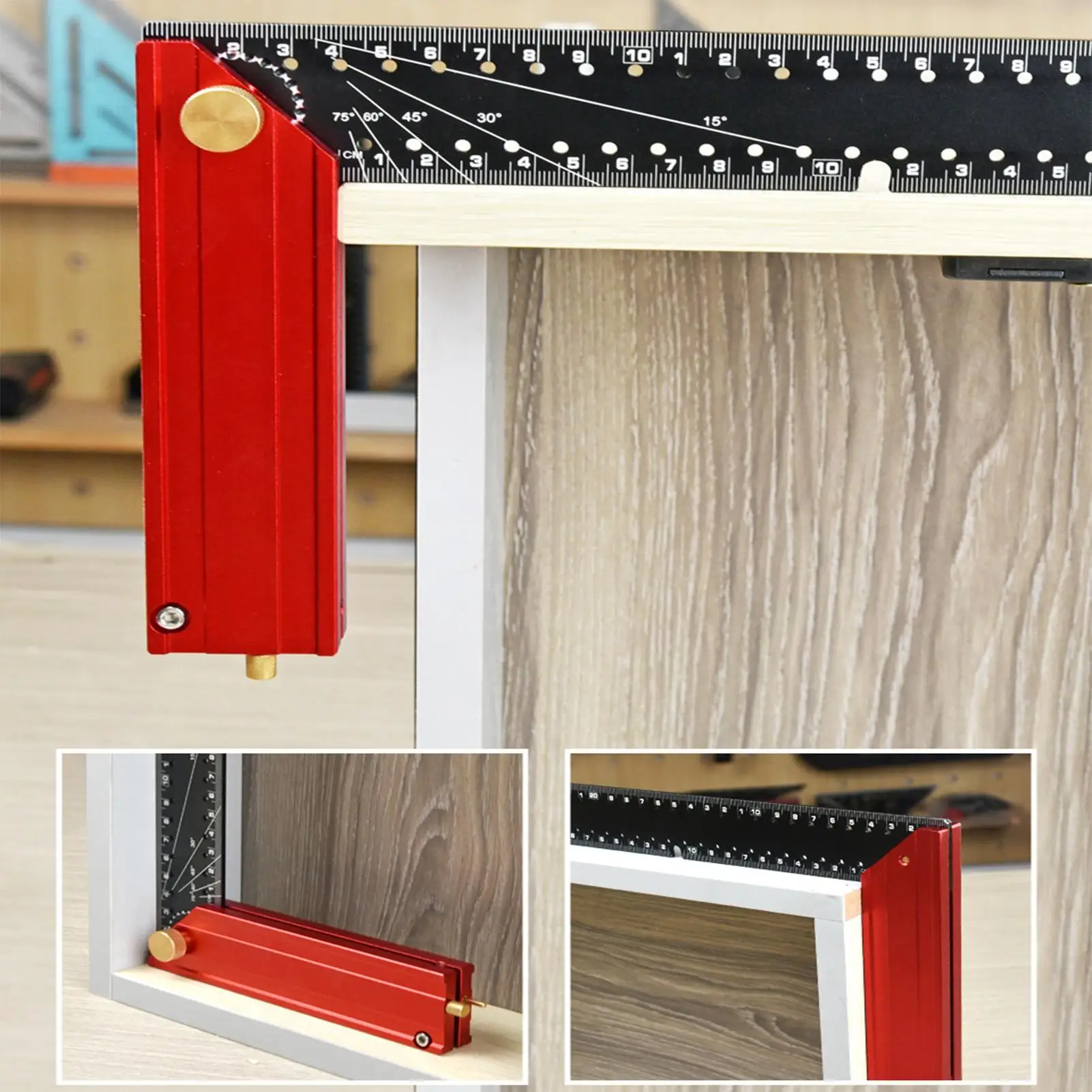 ไม้บรรทัดสี่เหลี่ยม 12 นิ้ว แบบเมตริกและแบบอิมพีเรียล ไม้บรรทัดที่แม่นยำสำหรับงานช่างไม้ วัดขนาดงานไม้ งานก่อสร้าง