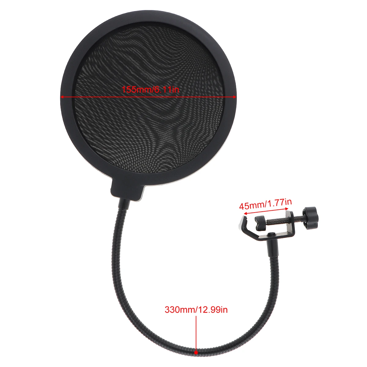 Double Layer Studio Microphone Flexible Wind Screen Sound Filter Mask Mic Pop Filter Shield for Speaking Podcast Accessories