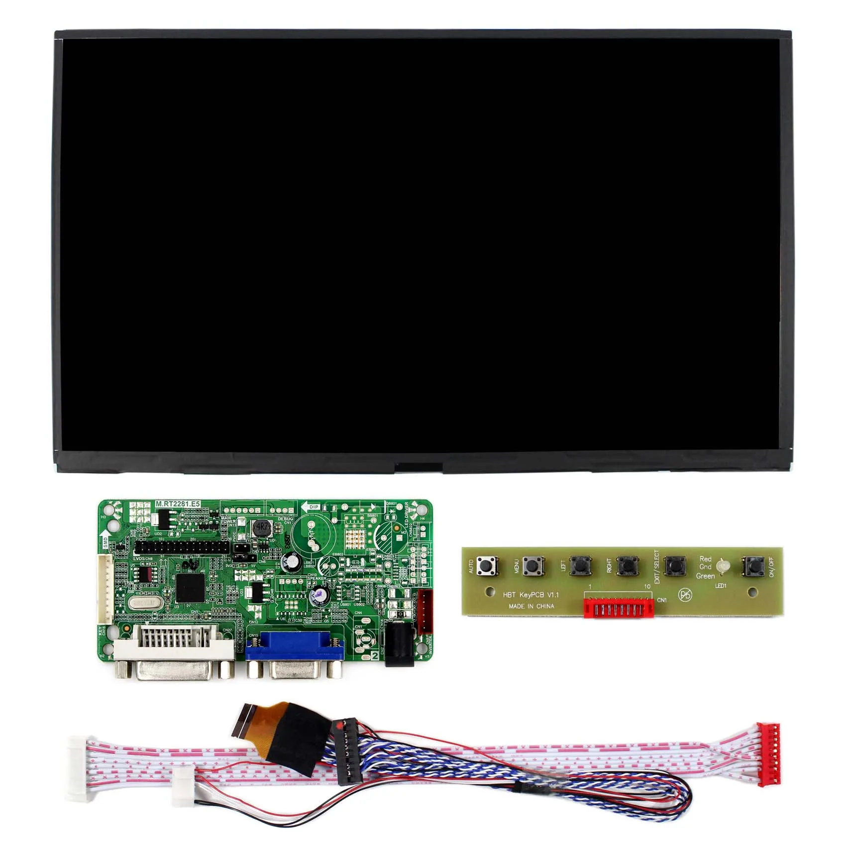 DVI+VGA LCD Controller Board 10.1inch B101XAN01 1366x768 IPS LCD Panel