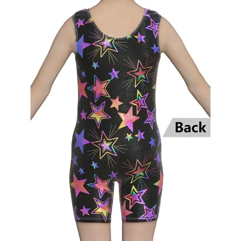 Kids Girls Gymnastics Leotard Kids Stretchy Sleeveless Dancewear Ballet Dance Bodysuit Gym Workout Stage Performance Jumpsuit - Image 3