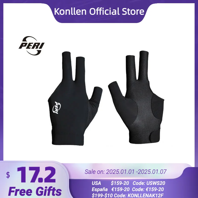 PERI Official Store PERI Glove M/L One Piece Billiard Gloves Non-slip Professional Pool Glove Snooker Glove Billiard Accessories