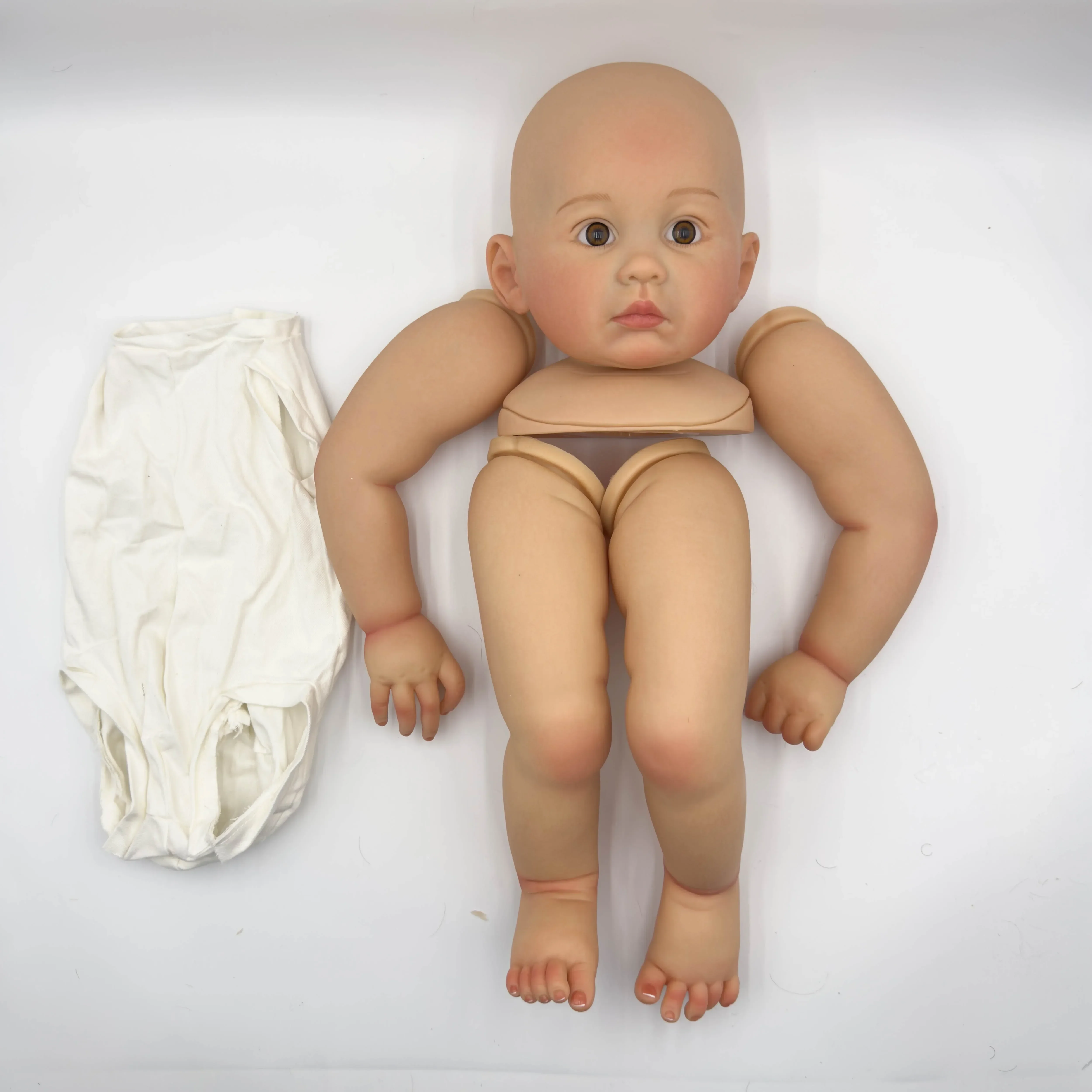 NPK 28inch Julieta Already Painted Lifelike Skin Kit Doll Reborn Toddler 6 Month Size Kits Very Lifelike Baby Doll Bald DIY Toys