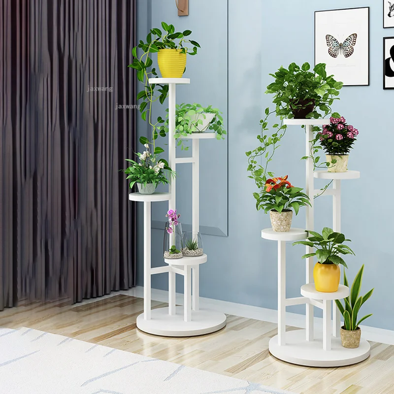 

Bedroom Conference Room Floor Plant Shelves Dormitory Multi-layer Flower Pot Rack for Villa Cloakroom Living Room Plant Stands T