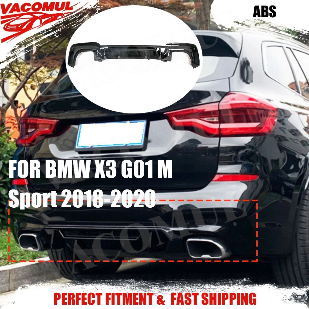 

VACOMUL ABS Material Gloss Black Car Rear Bumper Lip Diffuser For BMW X3 G01 M Sport 2018-2020