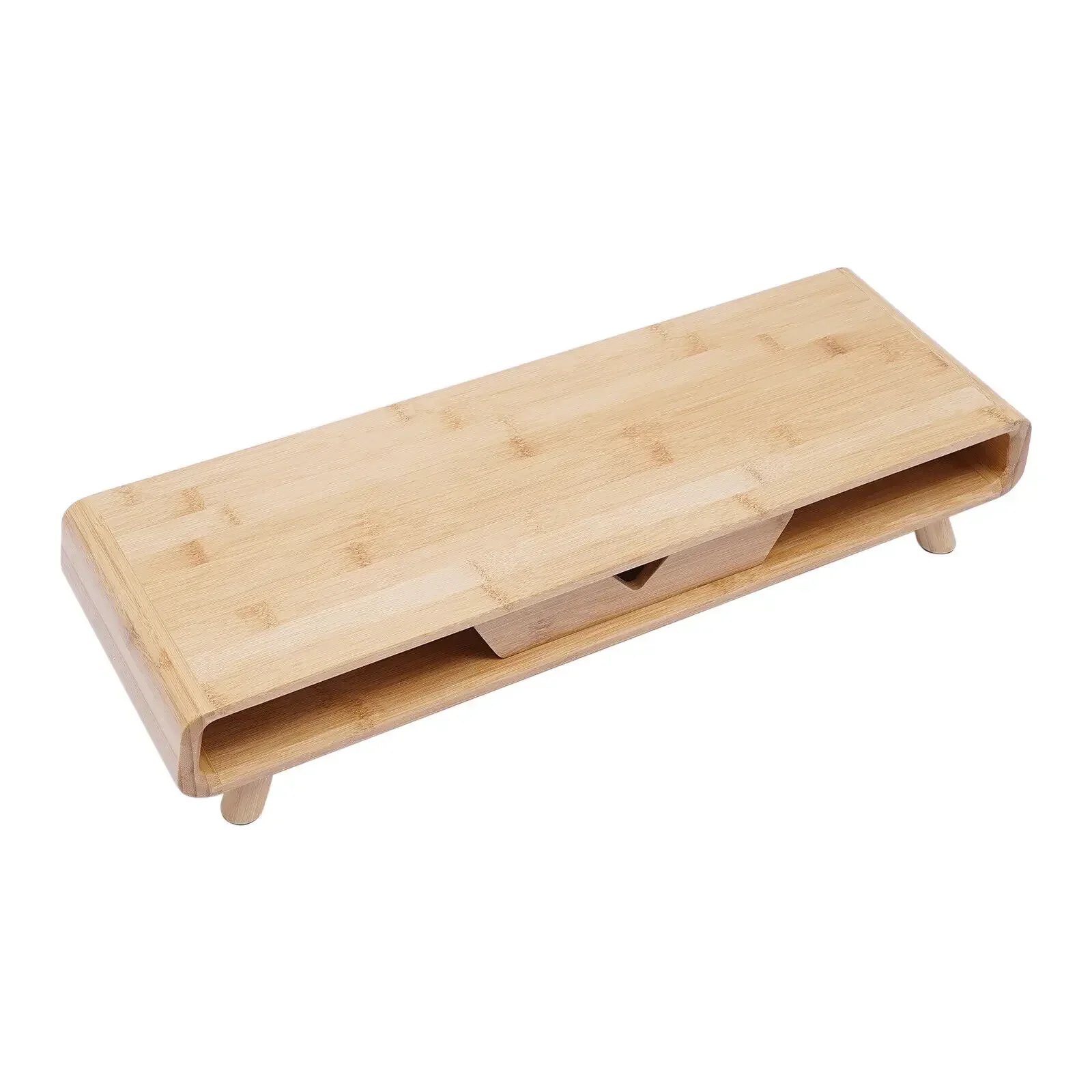 24Pack Bamboo Drawer Organizers - 4.5" Desktop Display Stands with Backsplash for Countertops