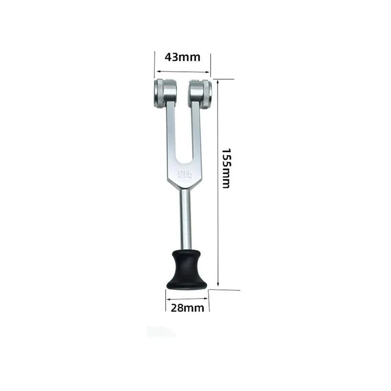 Stimmgabel 528 Hz mit Schlägel zur Heilung von Chakren, Klangtherapie, zur Wartung perfekter Harmonie von Körper, Geist und Seele