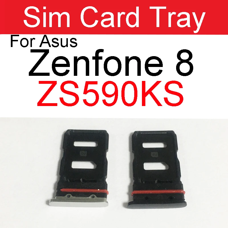 

For ASUS Zenfone 8 ZS590KS SIM Card Adapter Card Tray Holder Sim Card Reader Flex Cable Replacement Parts