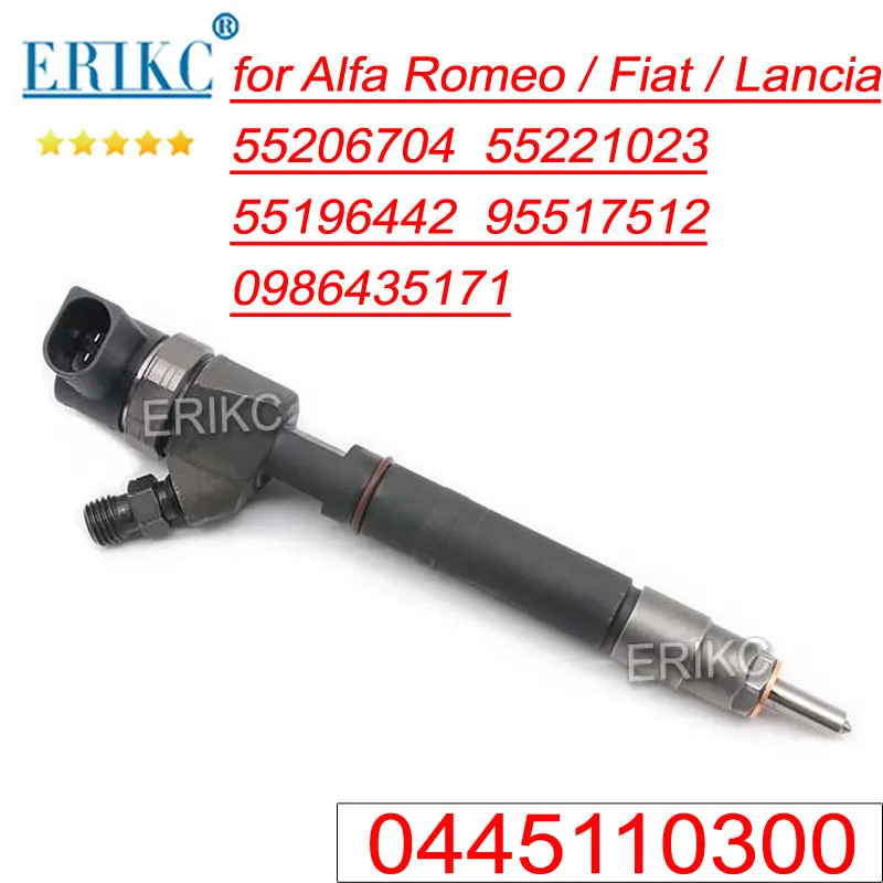 

0445 110 300 Fuel Injector Nozzle 0445110300 Diesel Sprayer for BOSCH ALFA ROMEO FIAT LANCIA 55206704 55221023 55196442 95517512