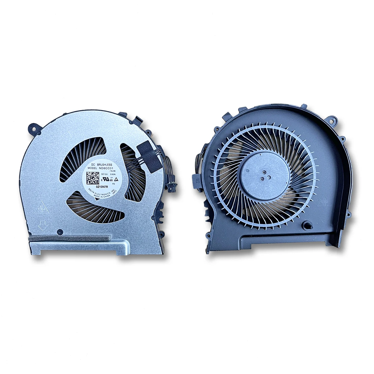1 Pair CPU GPU Cooling Fan For HP Omen Air 15-DH ND8CC01-18L06 ND8CC01-18L07 DC 12V 0.6A New Laptop Cooler Radiator Heat Sink