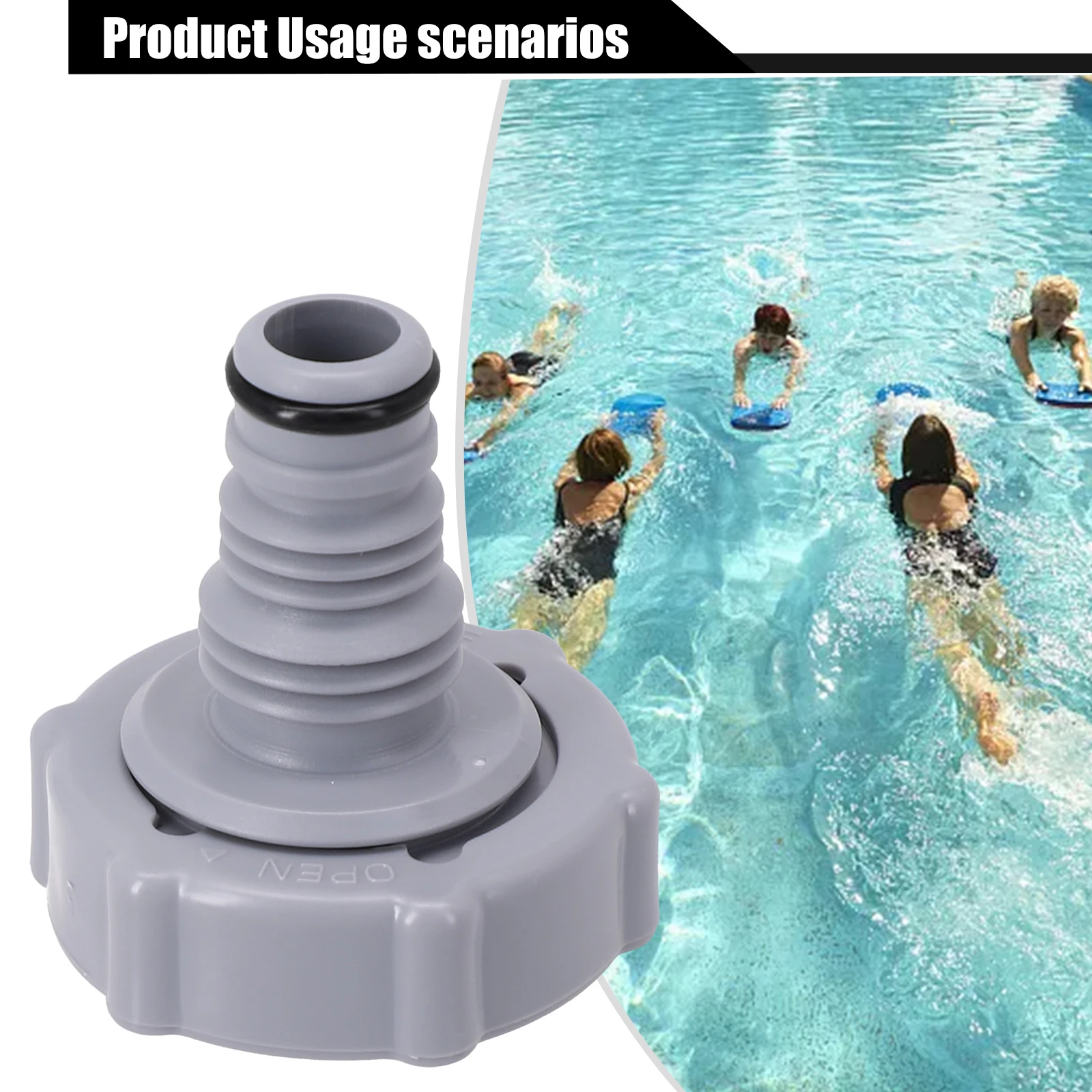 Pool Drain Valve P6H1419 Compatible with Hose Adapters for For draining Skimmer Lines Main Drain Pipes and Pump Casings