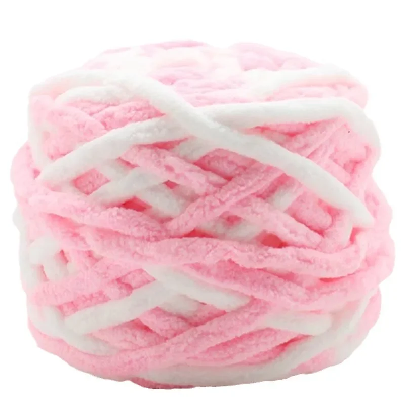 Multi-colored ice strip thread single strand thick wool ball woven blanket hook slipper thread scarf hat scarf thread