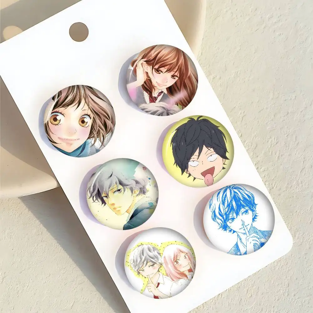 Ao Haru Ride Anime - Botones Personalizables de 32/44/58 mm, Bonitos, Divertidos y Creativos, Joyería Decorativa, Regalos para Amigos