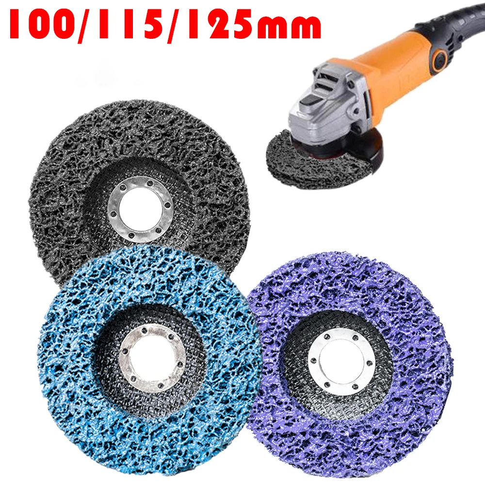 6 pces disco de coral moedor de ângulo 125mm 115mm 100mm roda abrasiva tira poli disco roda pintura ferrugem remoção limpa para moedor de ângulo