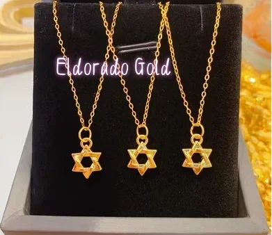 

Eldorado Gold 24k pure gold pendants for women 999 real gold star pendant