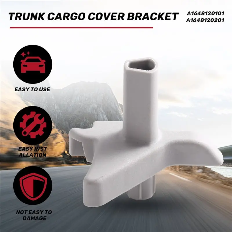 AU65-Grey Trunk Cargo Cover Bracket Curtain Locking Pin Support For ML GL Class W164 X164 05-11