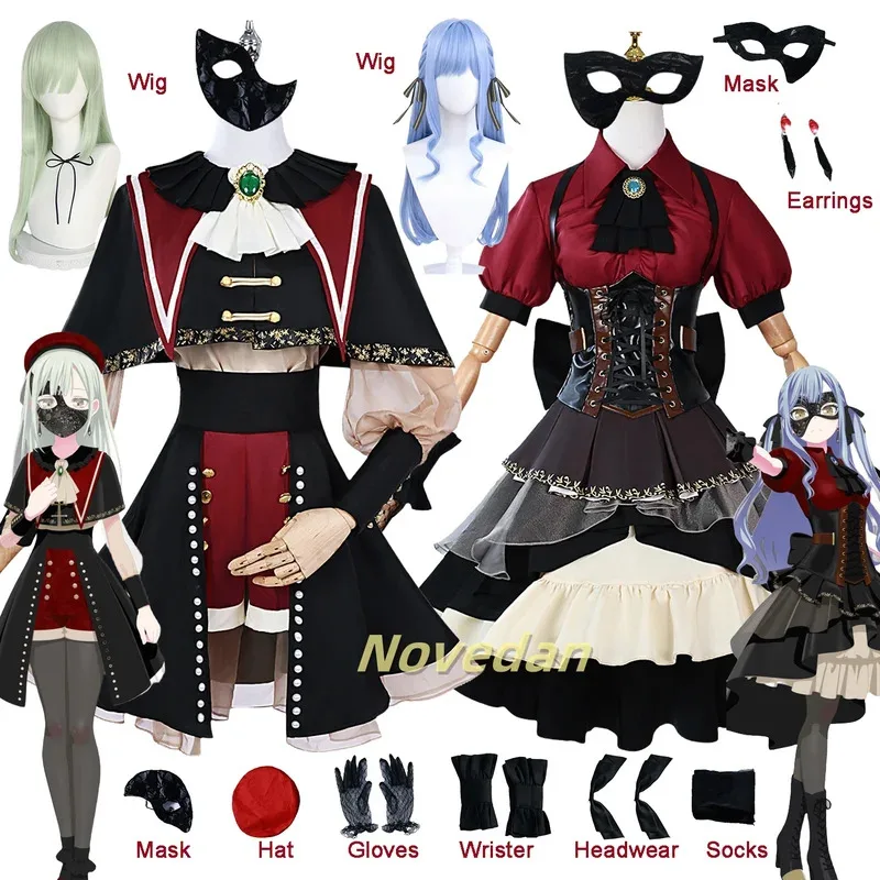 

lili 123BanG Dream It's MyGO Togawa Sakiko Costume Ave Mujica Mutsumi Wakaba Cosplay Uniform Wig Anime Lolita Women Part