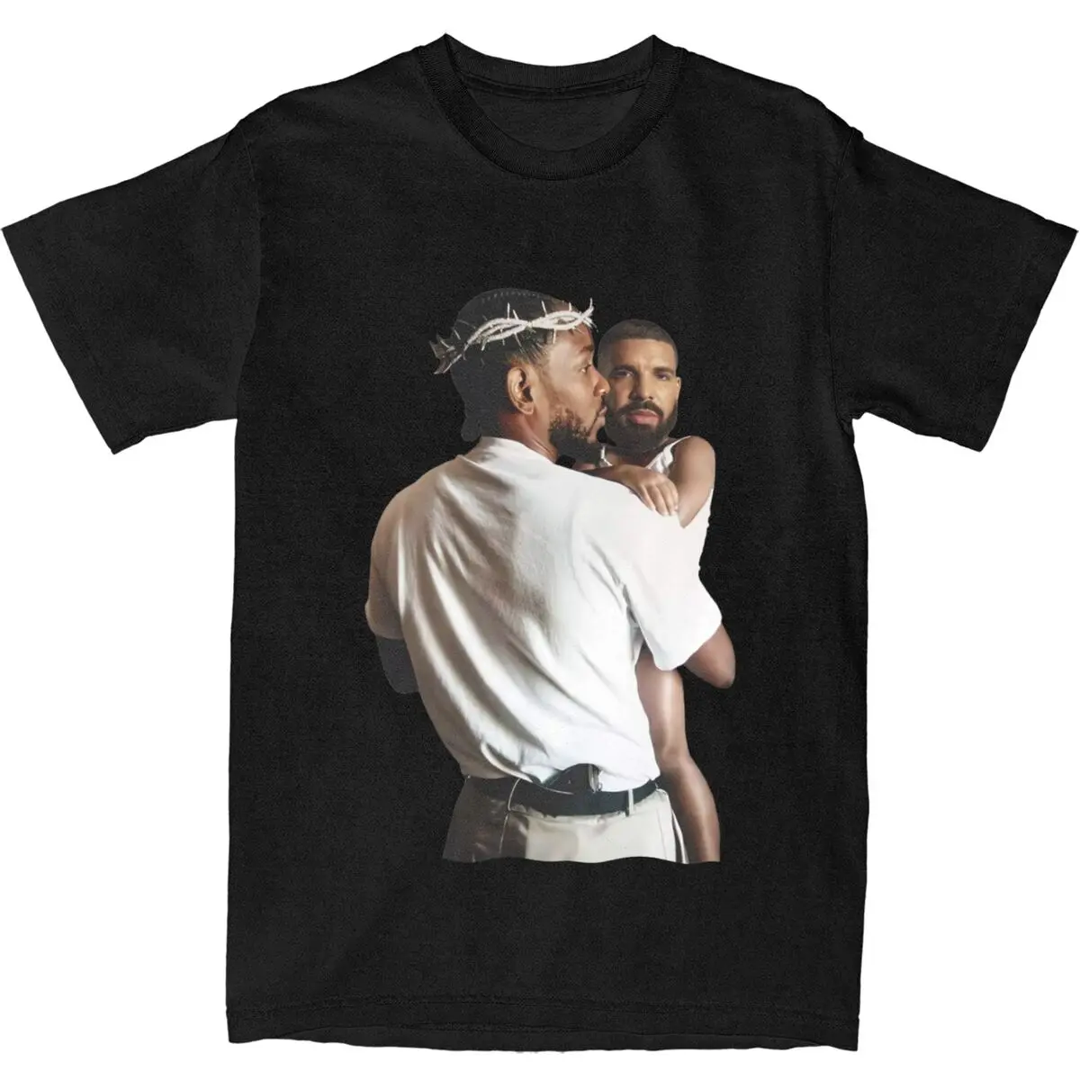 Kendrick Lamar Holding Baby Drake for Men Women T Shirt Apparel Tee T-Shirts Cotton New Arrival Clothes