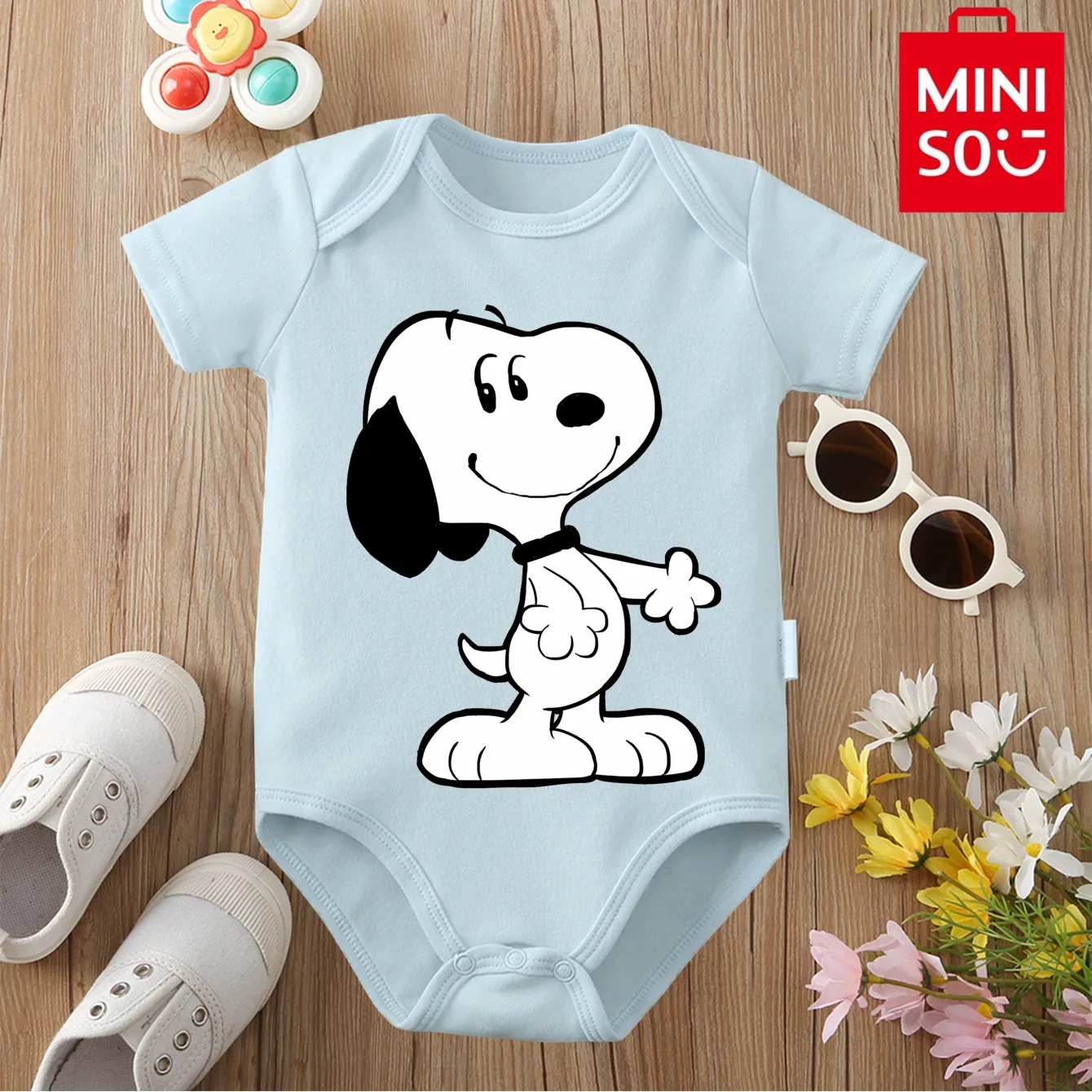 

MINISO SNOOPY Pure Cotton Cloths Woodstock Cute Print Onesie Bodysuit for Baby Comfortable Jumpsuit for 0 To 12 Months Newborn