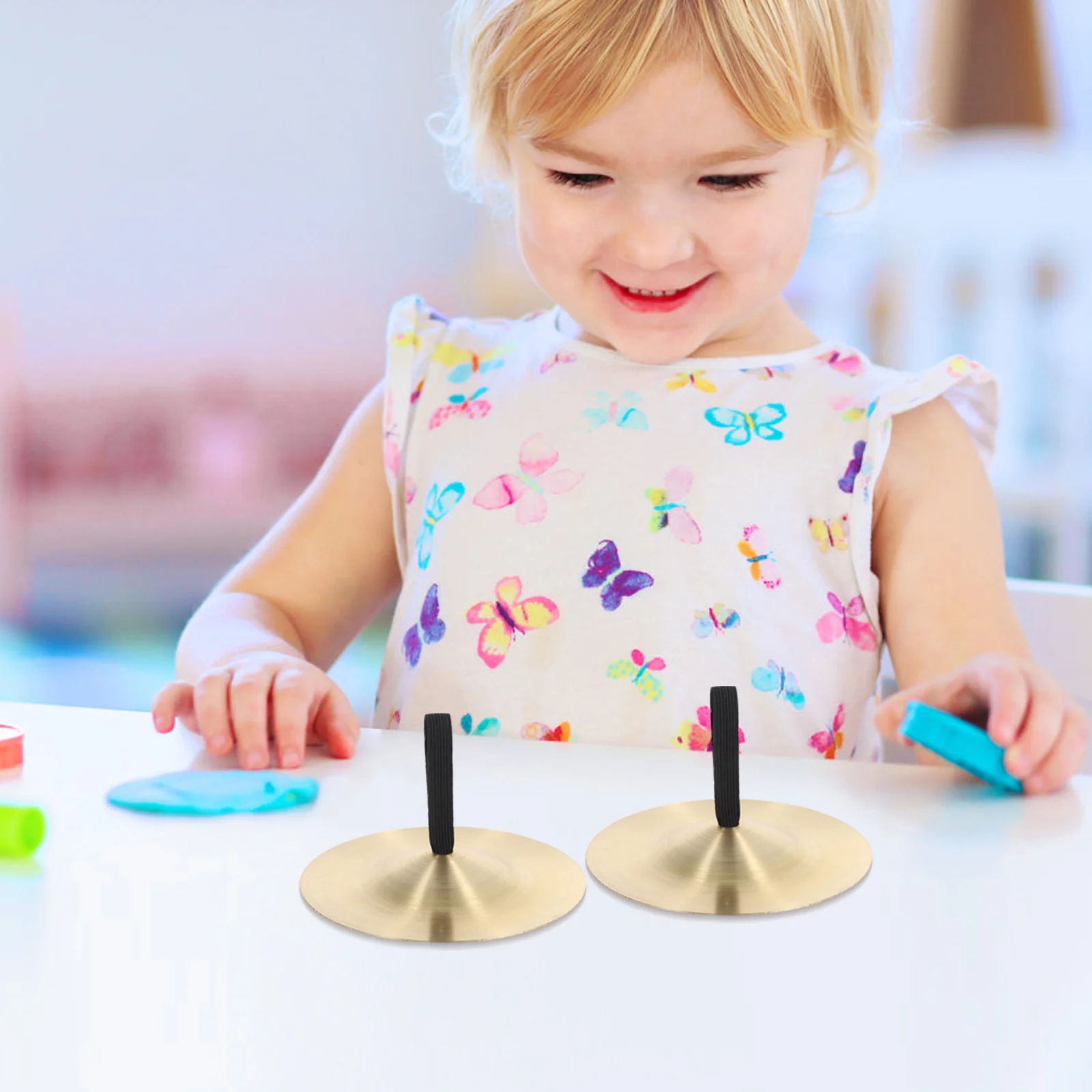 

1Pair Simple Design Easy Operation Copper Cymbals Ideal Schools Kindergartens Music Training Institutions Group Performances