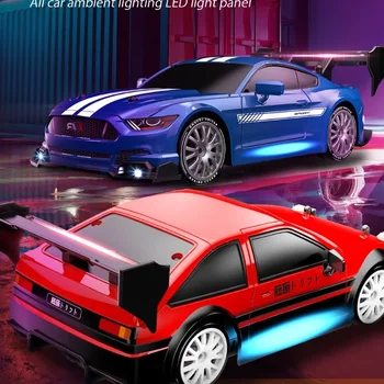 Rc Drift Car 1:24 20km/h 4WD High Speed ​​Remote Control Car With Tires and Drift Two Types of Tires Simulated Racing Cars for Children