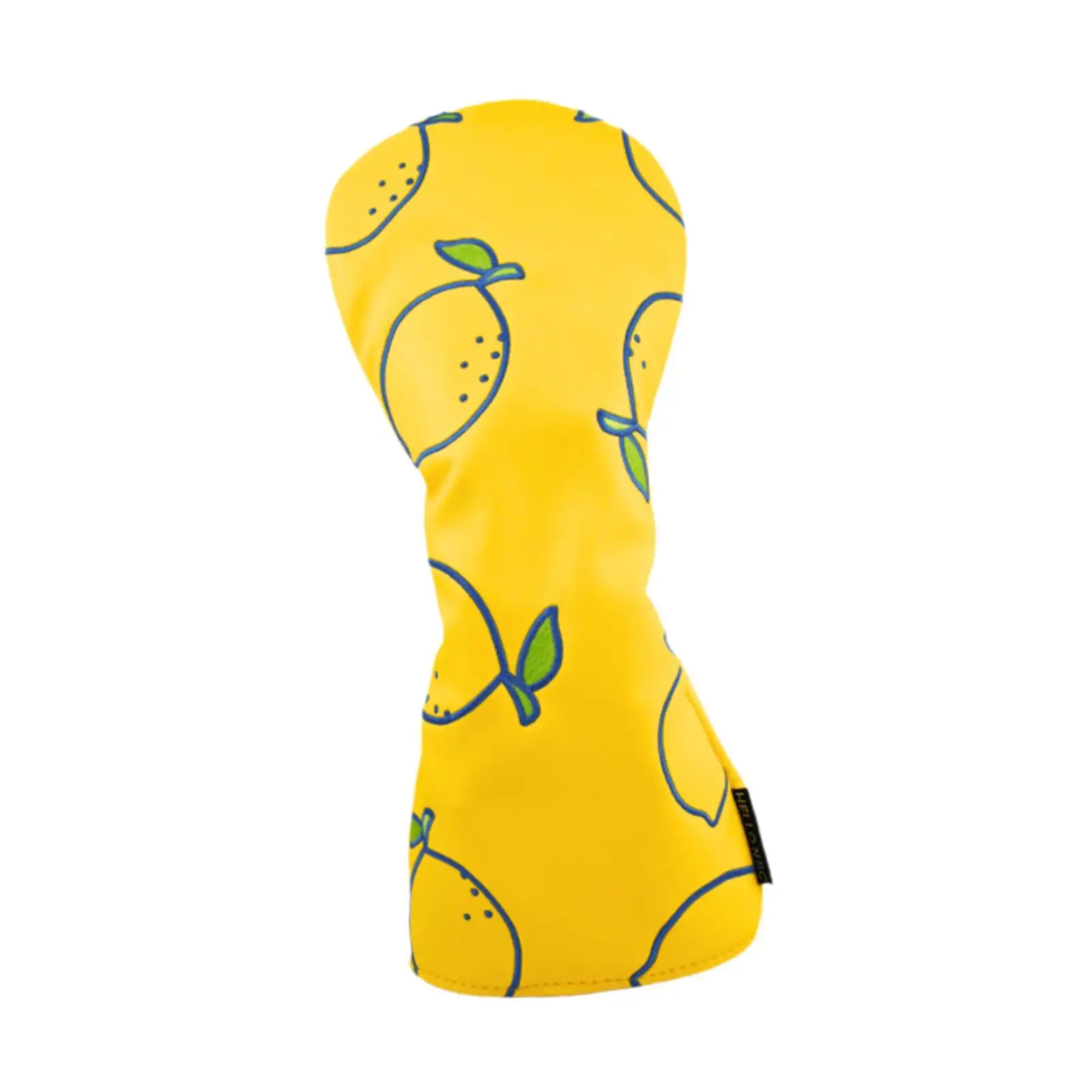 Golf Wood Headcover PU Leather Lemon Print Golf Club Protector Wear Resistant Soft Lining Golf Accessories for Men Women