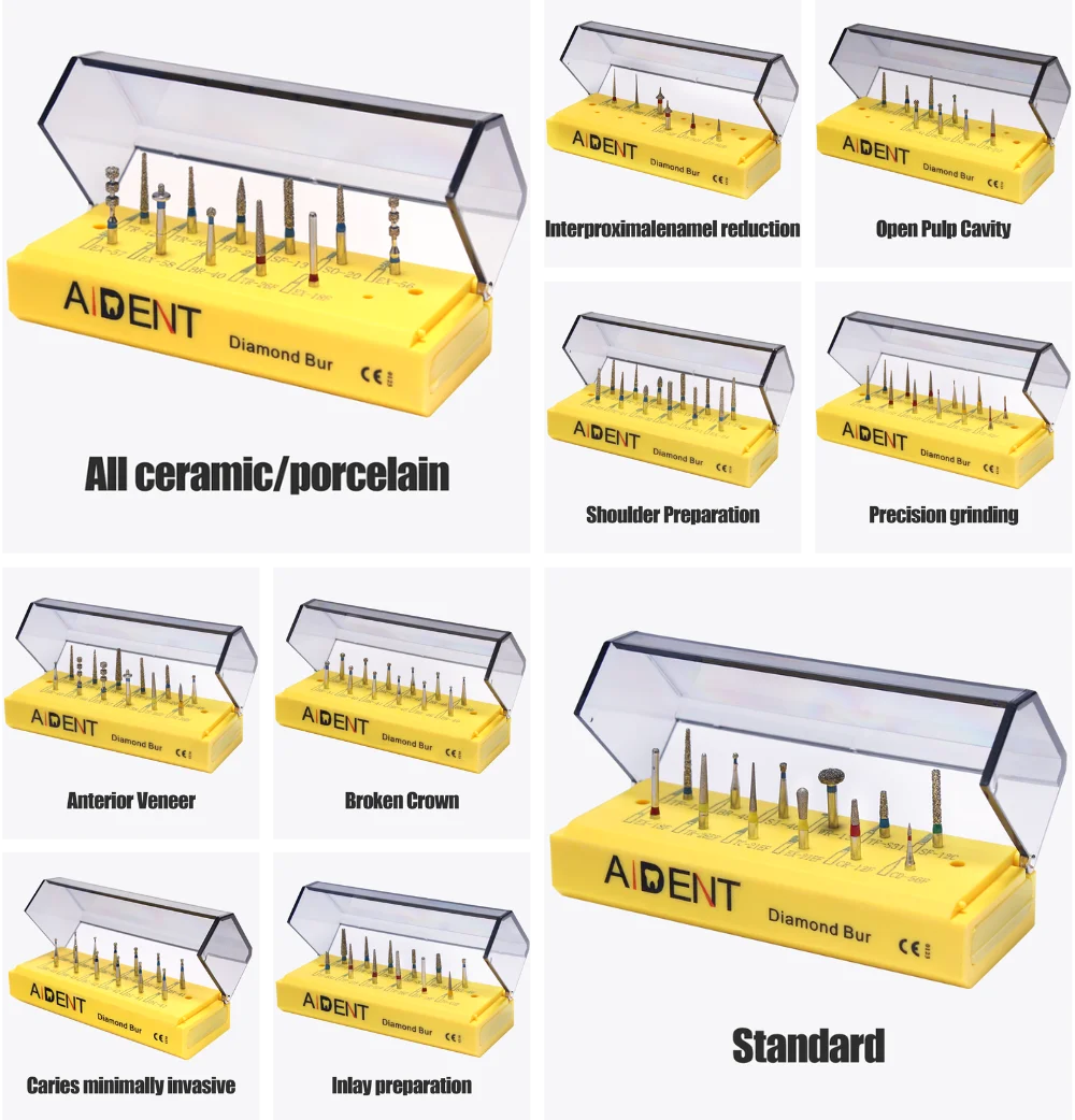 Dental Burs Kit Pol…