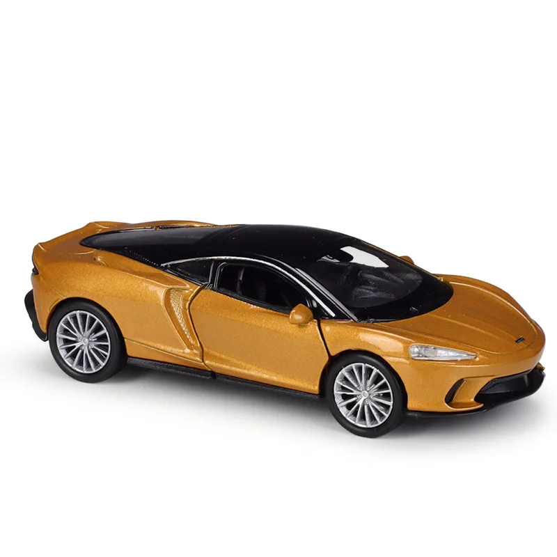 WELLY 1:36 McLaren GT Die-Cast Car Model Pull-Back Toy Vehicle Children Boy Birthday Gift Collection Miniature Voiture