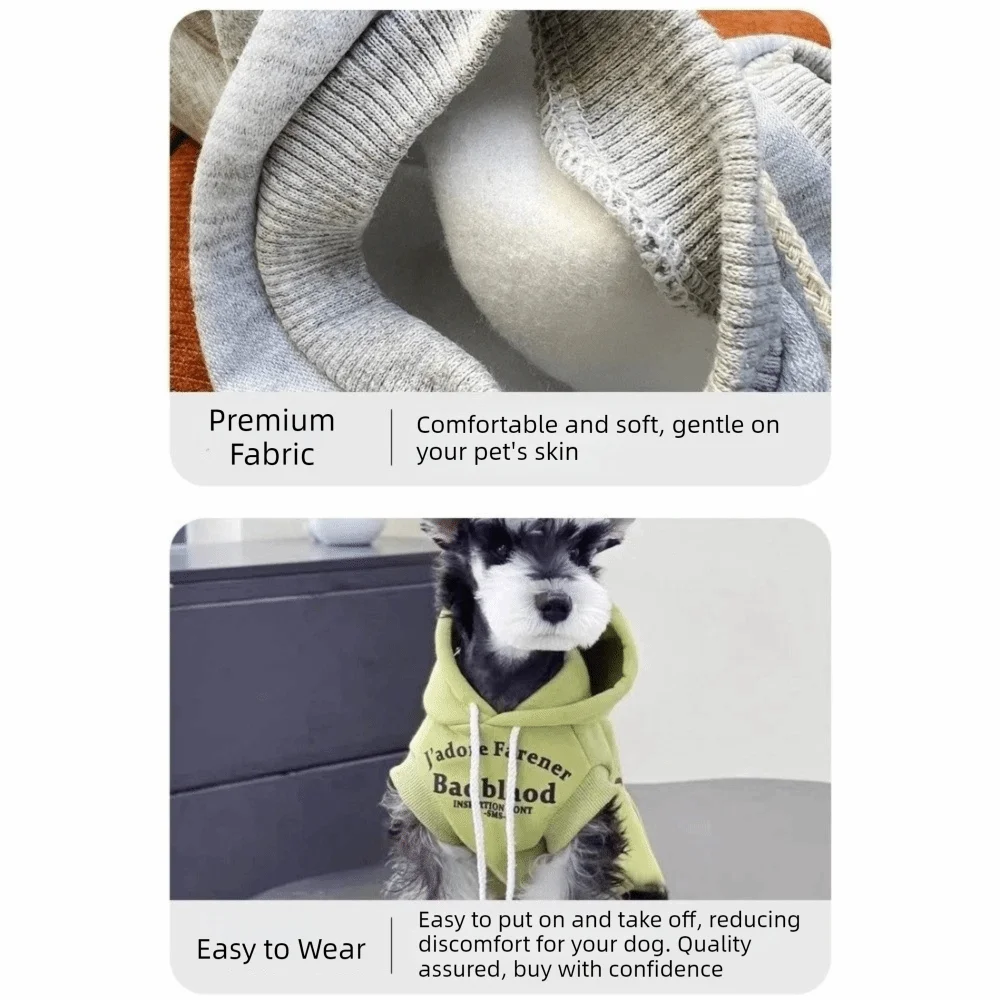 Stylish Letter Print Dog Sleeveless Hoodie Breathable Soft Puppy Pullover with Drawstring Warm Pet Jumpsuit Outdoor Activities