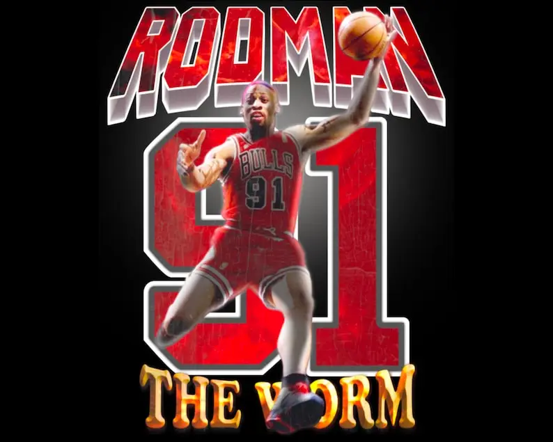 Ready made T-shirt design, Rodman png file, ready to print on shirt for Dtg, sublimation, dtf printing, instant download