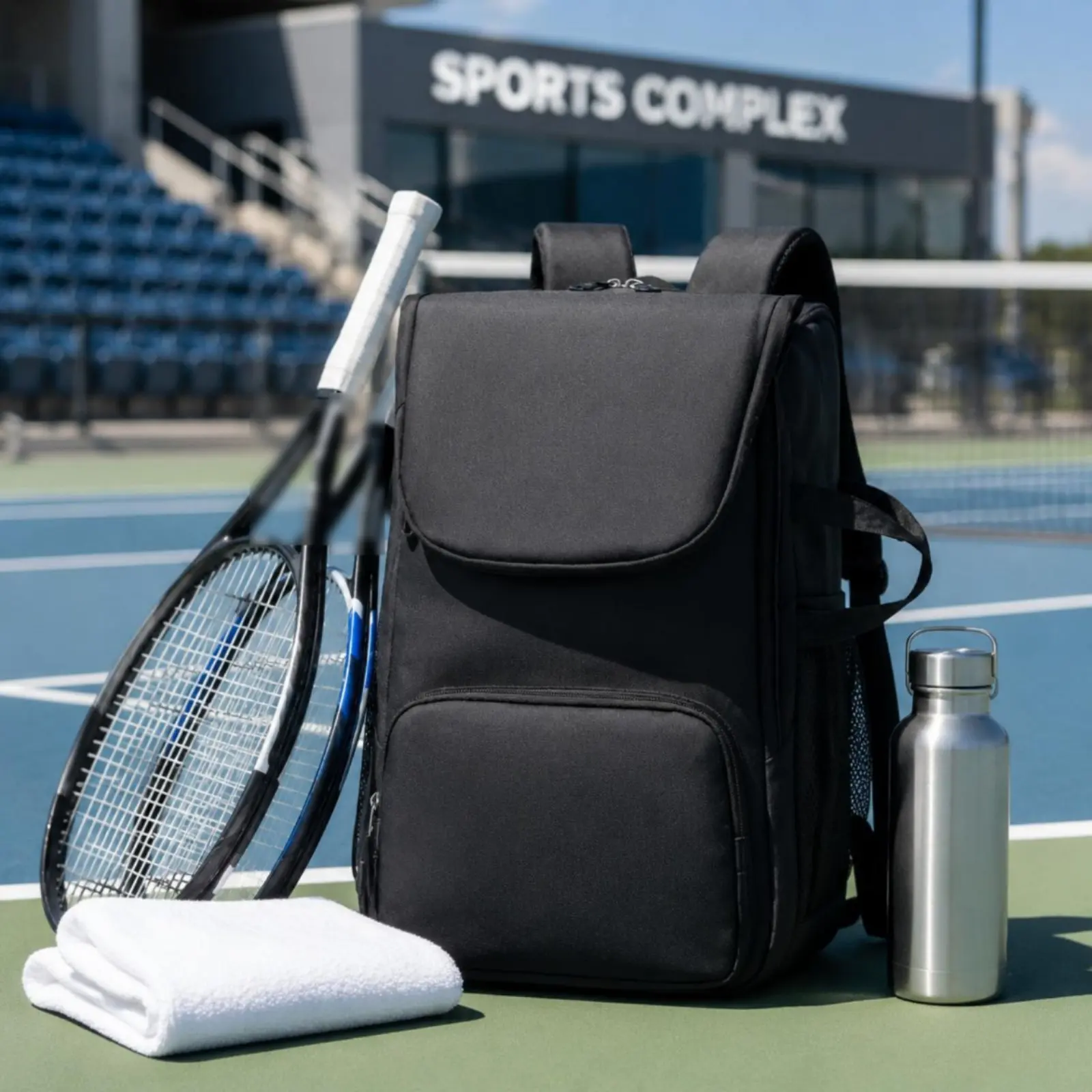 

Tennis Racket Backpack Large Capacity Badminton Racket Bag Multi-Use Sports Backpack Tear-Resistant Machine Washable for School