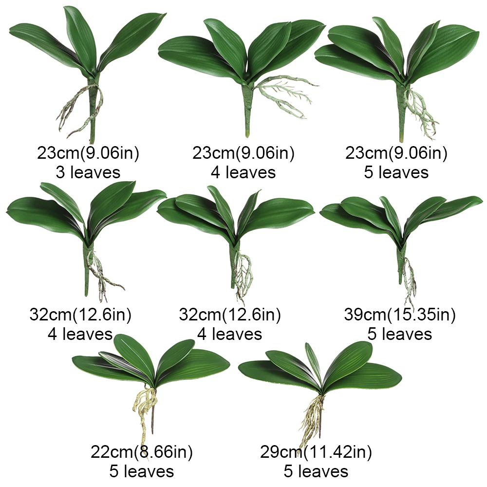 New Simulation Leaves Phalaenopsis Leaf Artificial Plants Plastic Grass Flowers Orchid Leaves Wedding Festival Spring Home Decor