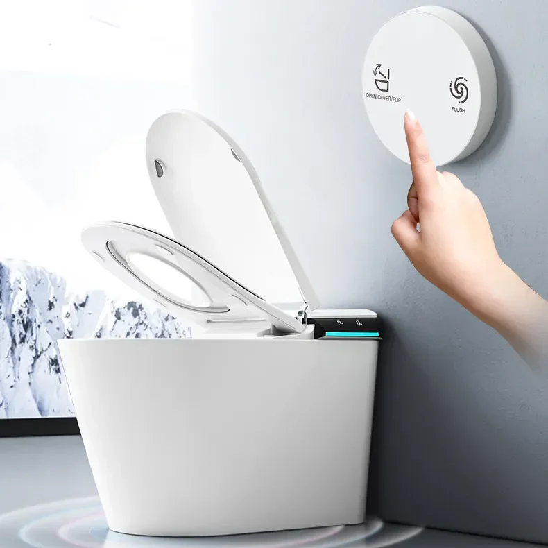 Paperless Smart Toilet With Electric Bidet Heated Smart Toilet Seat